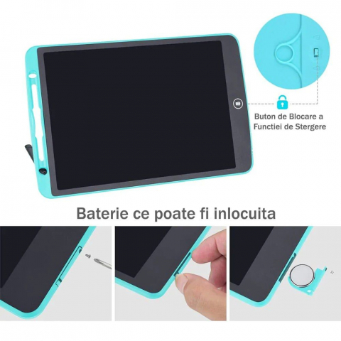 Tableta LCD Electronica 24 cm – Scrie, Deseneaza si Sterge [1]