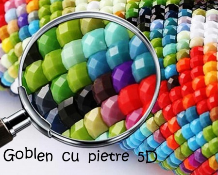 Tablou Joker, Pictura cu Diamante, Goblen cu pietre 5D, cu rama de lemn, 40 x 50 cm [5]