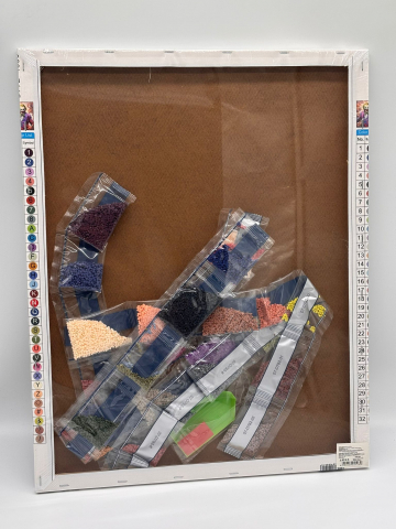 Tablou Joker, Pictura cu Diamante, Goblen cu pietre 5D, cu rama de lemn, 40 x 50 cm [4]