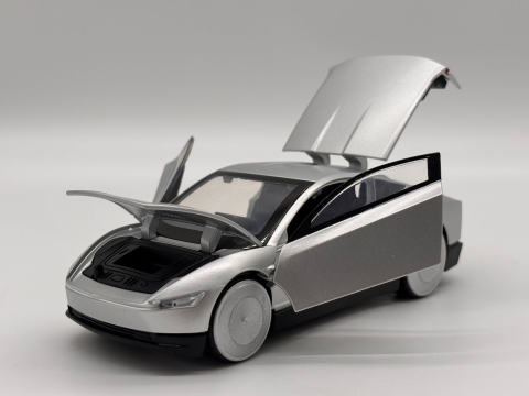 Automacheta Tesla Cybercab, 15 cm, Functie Pull-Back, Uși Mobile, Faruri si Stopuri Luminate [3]