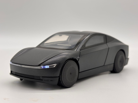 Automacheta Tesla Cybercab, 15 cm, Functie Pull-Back, Uși Mobile, Faruri si Stopuri Luminate [10]