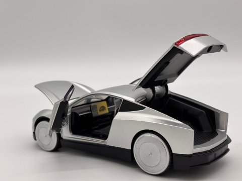 Automacheta Tesla Cybercab, 15 cm, Functie Pull-Back, Uși Mobile, Faruri si Stopuri Luminate [7]