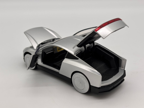 Automacheta Tesla Cybercab, 15 cm, Functie Pull-Back, Uși Mobile, Faruri si Stopuri Luminate [8]