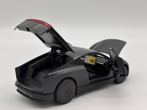 Automacheta Tesla Cybercab, 15 cm, Functie Pull-Back, Uși Mobile, Faruri si Stopuri Luminate [8]