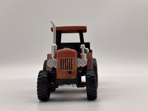 Tractor Agricol Metalic cu Remorcă – 26 cm | Detalii Realiste, Construcție Solidă, Remorcă Detașabilă [11]