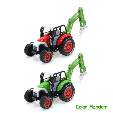 Jucării & Articole pentru Copii - Tractor din Metal cu Funcție Pull-Back, 26 cm, Elemente Mobile, Design Realist pentru Joacă și Colecție