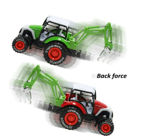 Tractor din Metal cu Funcție Pull-Back, 26 cm, Elemente Mobile, Design Realist pentru Joacă și Colecție [3]