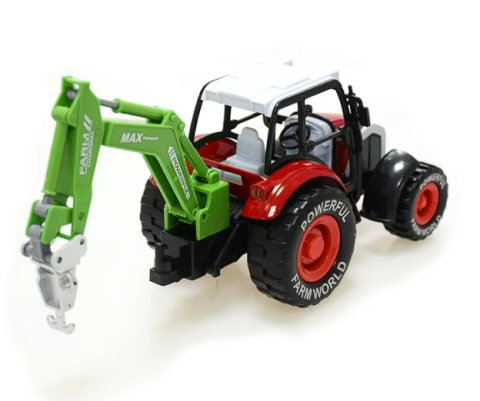 Tractor din Metal cu Funcție Pull-Back, 26 cm, Elemente Mobile, Design Realist pentru Joacă și Colecție [5]