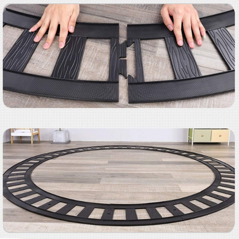 Trenulet de Condus, cu Sina de 2.20m, cu Spatar pentru Protectie, cu Sunete pentru Locomotiva, Multiple Functii Interactive, Spatiu de Depozitare, Accesorii Anti-Rasturnare [5]