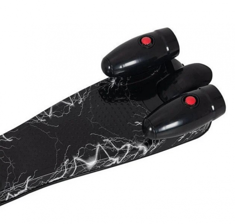 Trotineta cu Aburi, Sunete, Roti Luminate si Bluetooth - Fulger Negru [4]