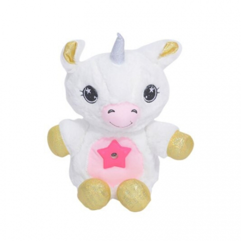 Unicorn de Plus cu Proiectii, Muzica si Desene - Alb [0]