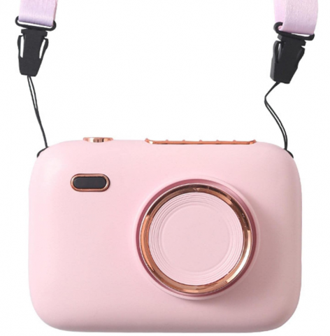 Ventilator Portabil Design Cameră Foto – 3 Trepte de Viteză, Cu Agățătoare de Gât & Cablu Încărcare Inclus [6]