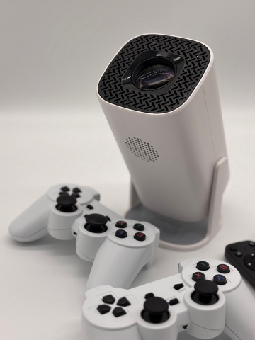 Videoproiector Smart Portabil P30 MAX, Android TV, 7000 Lumeni, 450 ANSI, Suport 4K, Wi-Fi 5G, Bluetooth, Auto Corecție, Difuzor, 10000 Jocuri Retro [21]