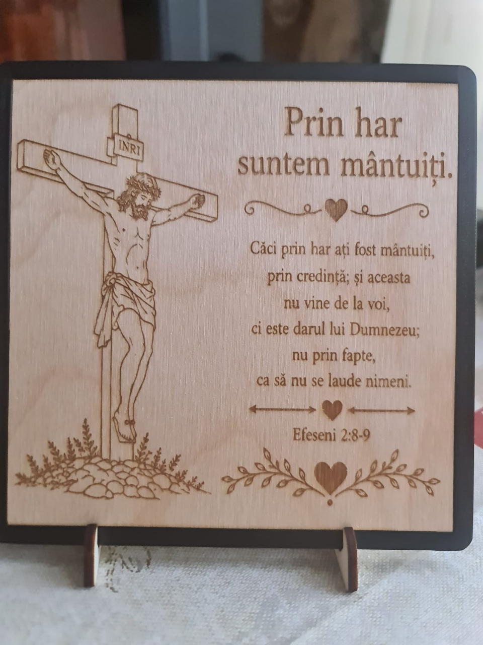 Tablou Personalizat pentru Bunică din Lemn | Cadou cu Gravură Laser [14]