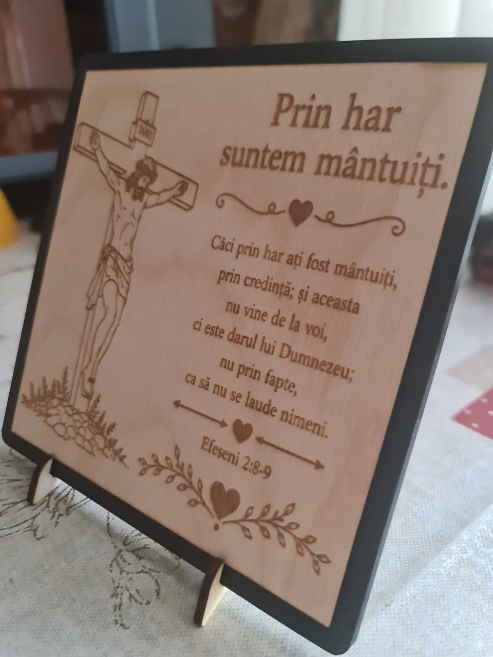 Tablou Personalizat pentru Bunică din Lemn | Cadou cu Gravură Laser [15]