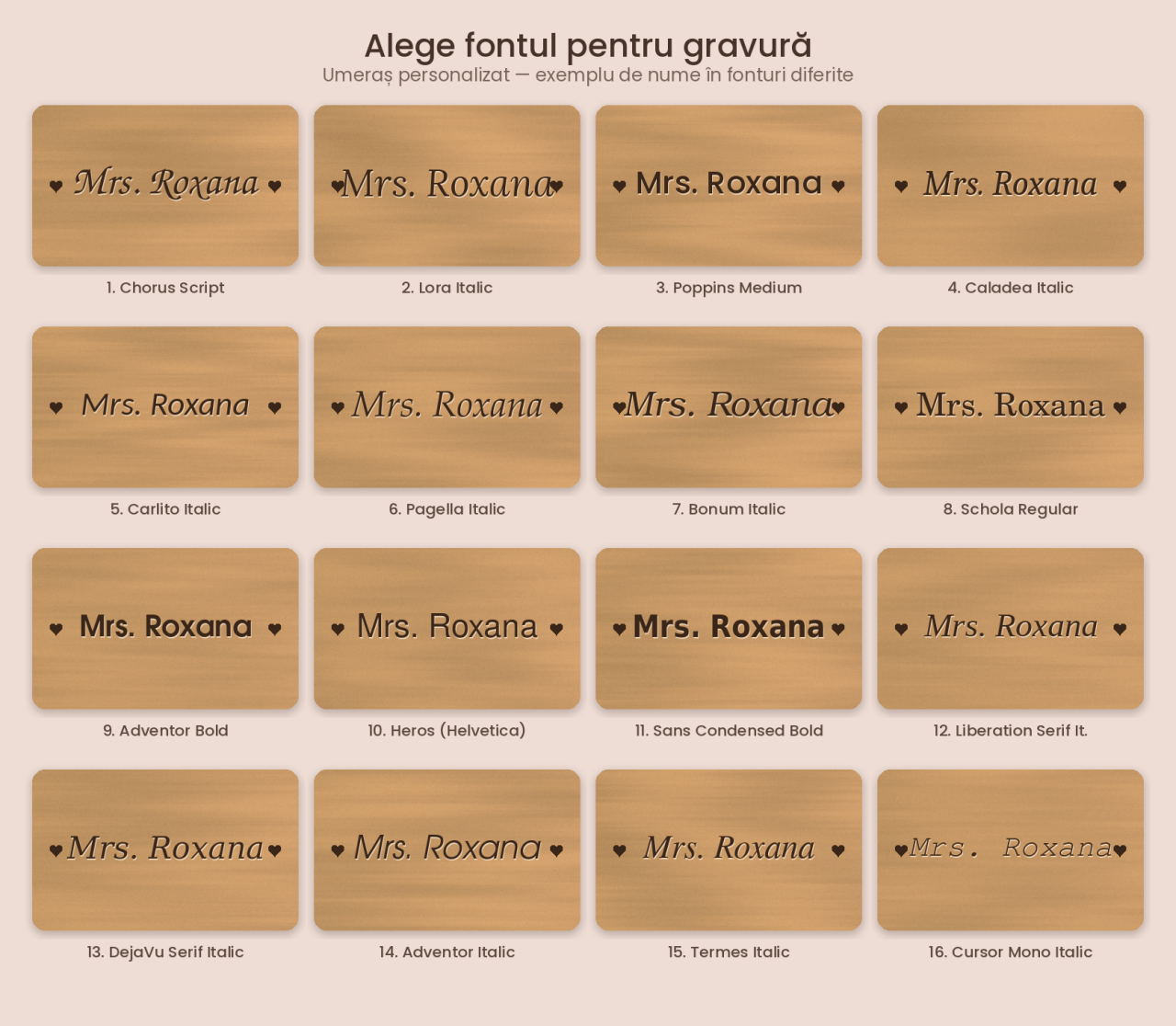 Umerase personalizate din lemn pentru miri [7]