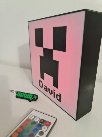 Light Box Minecraft personalizat cu nume – Lampă LED decorativă [1]