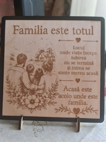 Tablou Personalizat pentru Bunică din Lemn | Cadou cu Gravură Laser [10]