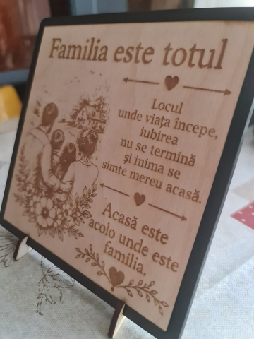 Tablou Personalizat pentru Bunică din Lemn | Cadou cu Gravură Laser [11]