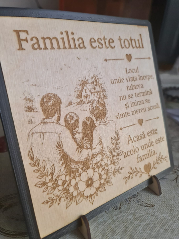 Tablou Personalizat pentru Bunică din Lemn | Cadou cu Gravură Laser [8]
