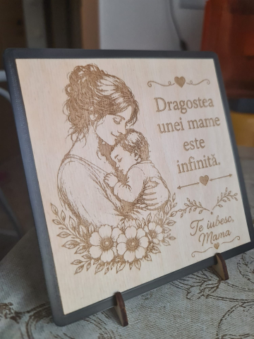 Tablou Personalizat pentru Bunică din Lemn | Cadou cu Gravură Laser [7]