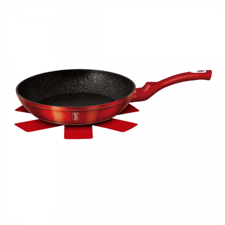 Bucătărie - tigaie 28 cm antiaderentă Berlinger Haus - Metallic Line Burgundy Collection
