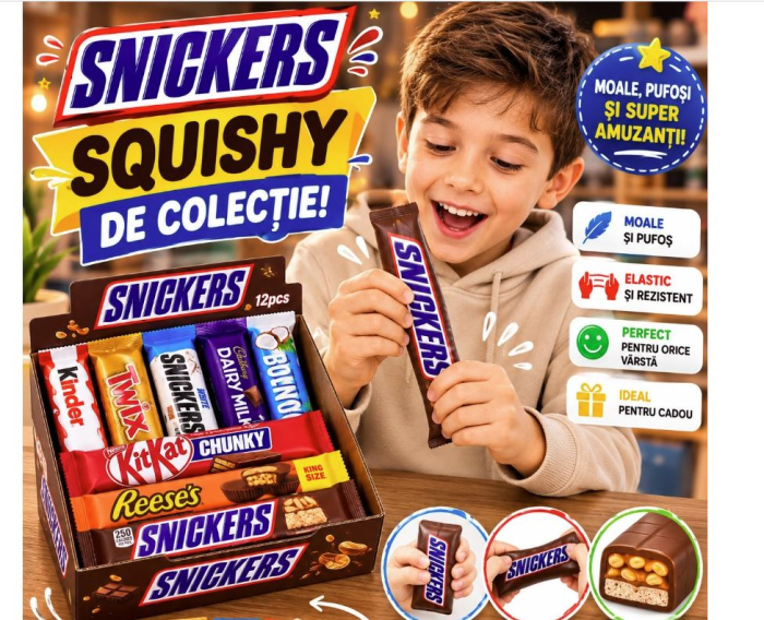 Jucărie Antistres Squishy Baton de Ciocolată, Model Aleatoriu, Super Moale și Elastică [2]