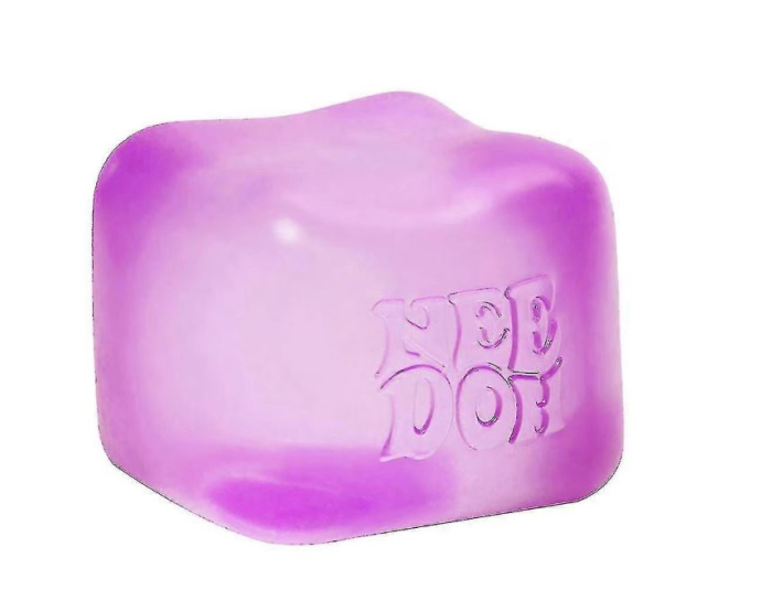 Jucarie interactiva copii, Nice Cube NeeDoh, forma de cub de gheata, culori translucide, 3+ ani [2]