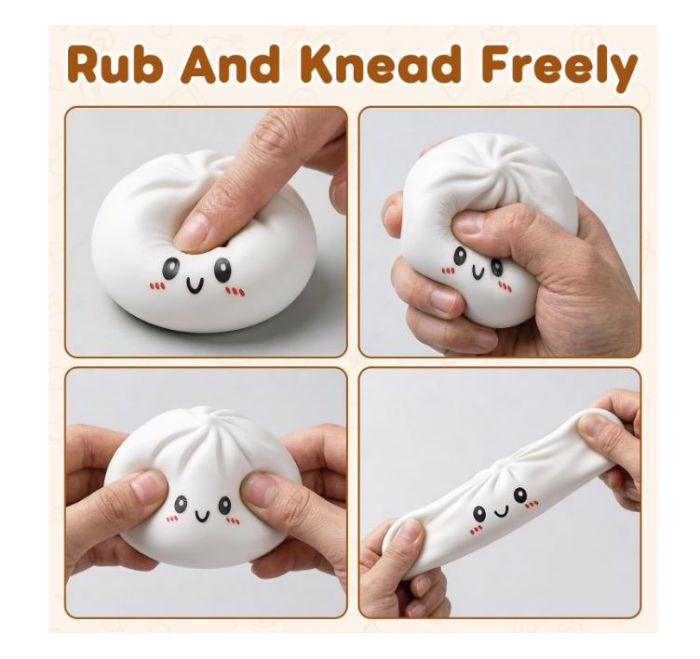 Jucarie Squishy Squishy Dumpling surpriza 6cm [4]