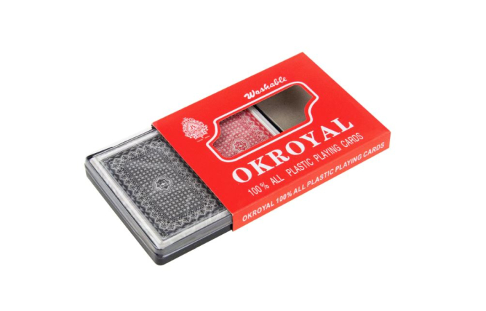 Set 2x Carti de Joc, 54 Carti, Rosu/Negru, 5,5x9cm [2]