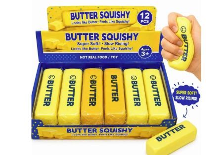 JUCARII - Jucarie Antistres NeeDoh Butter Schylling, Textura Ultra-Moale "Ca Untul", Squishy Senzorial, 14 CM