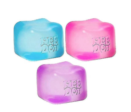 JUCARII - Jucarie interactiva copii, Nice Cube NeeDoh, forma de cub de gheata, culori translucide, 3+ ani