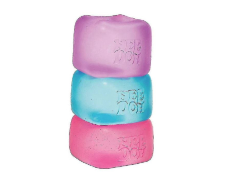 Jucarie interactiva copii, Nice Cube NeeDoh, forma de cub de gheata, culori translucide, 3+ ani [2]