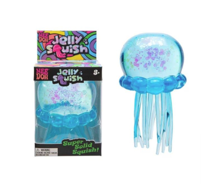 JUCARII - Jucărie Interactivă NeeDoh – Meduză Antistres – 9 cm – Albastră