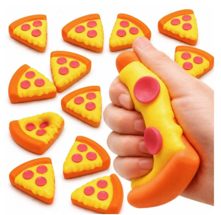 JUCARII - Jucărie   Squishy   Pizza   9x7cm,   Anti-Stres,   Slow   Rising,   Model   Pizza   Slice