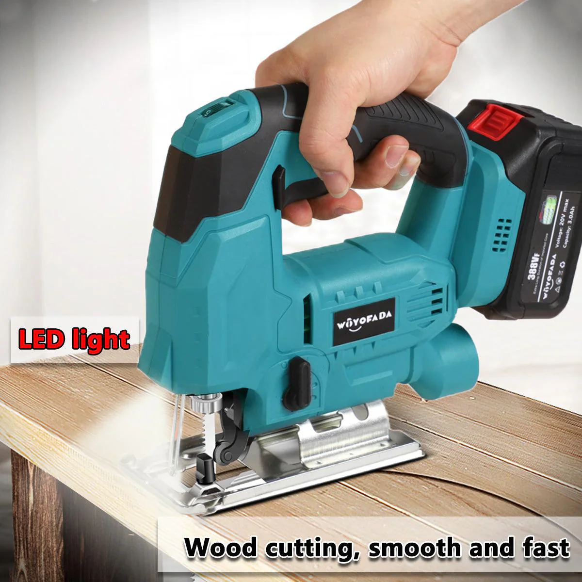 Fierastrau Pendular Blasko Soricel Electric 20V cu 2 Acumulatori – Taiere Lemn, Metal, Aluminiu [3]