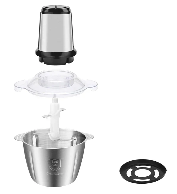 Tocator Electric Multifunctional, Pentru Carne, Fructe si Legume, Bol Din Inox, Capacitate 3L, 4 Lame Din Inox, 1000W Putere [5]