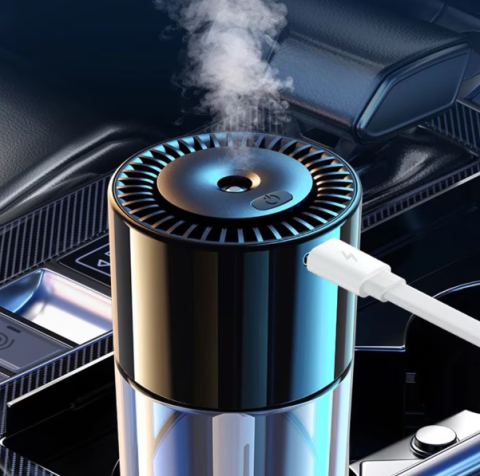 Difuzor pentru Odorizare și Aromaterapie – Auto, Casă, Birou | Acumulator, 4 Trepte de Intensitate, Esență Inclusă [4]