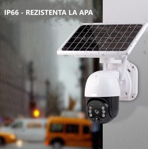Casa si gradina - Camera de Supraveghere Solara Inteligenta 2 in 1, Model SPM-T0 Series, cu Panou Fotovoltaic si Vizualizare in Timp Real prin Aplicatie Mobila