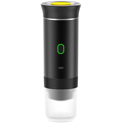 Espressor portabil , 3 in 1, Fara Fir, 20 Bar, Baterie 7500mAh, Compatibil cu capsule si cafea macinata, Incalzire automata, USB-C, Negru [2]