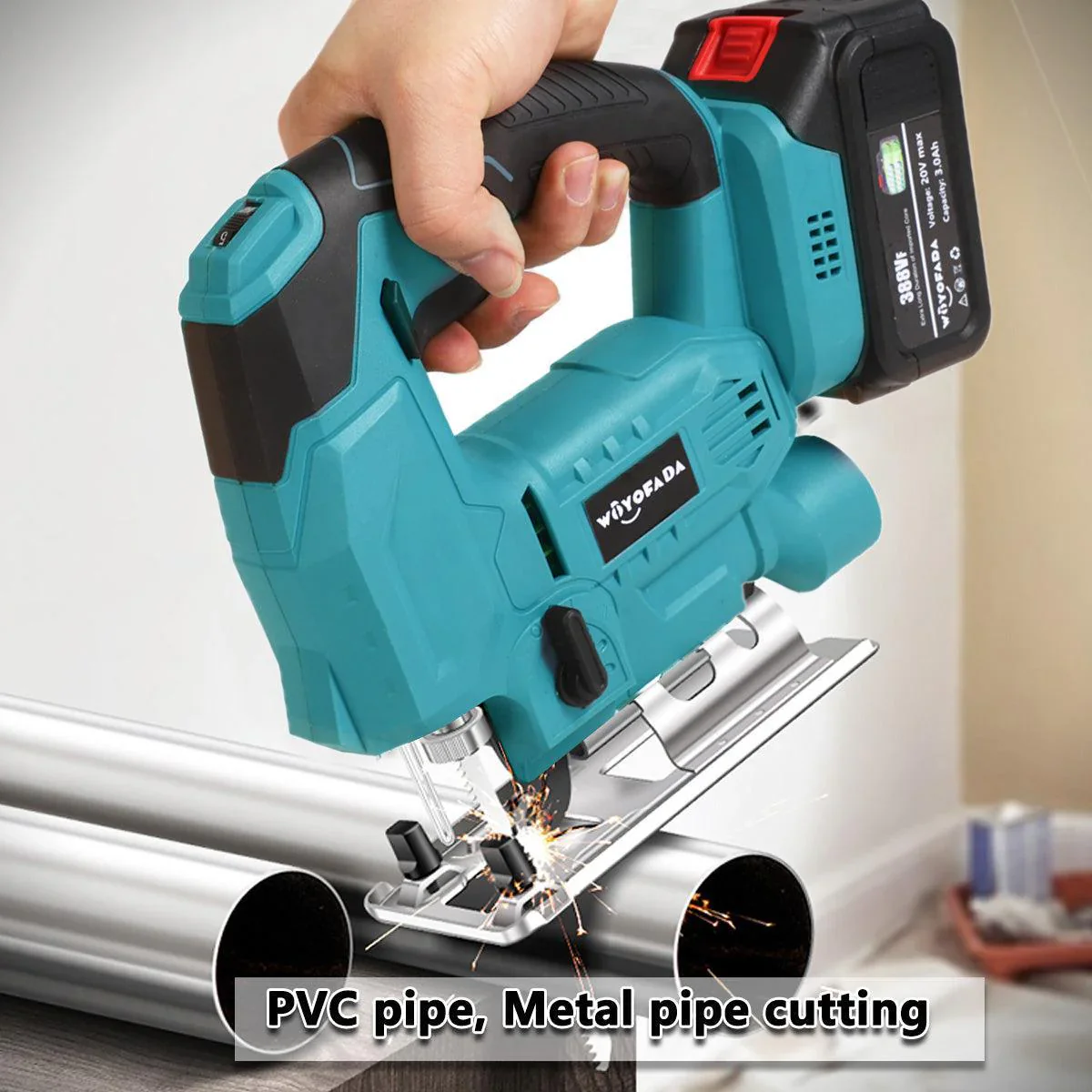 Fierastrau Pendular Blasko Soricel Electric 20V cu 2 Acumulatori – Taiere Lemn, Metal, Aluminiu [6]