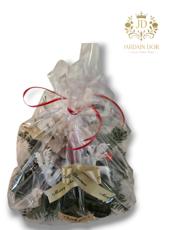 Produse - Aranjament de Crăciun cu Accente Auriu Șampanie