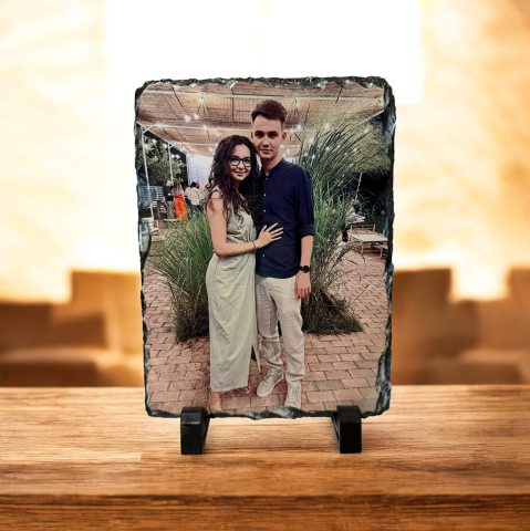 Placa de Ardezie Personalizata cu Poza - Tablou pe Piatra 15x20cm [1]