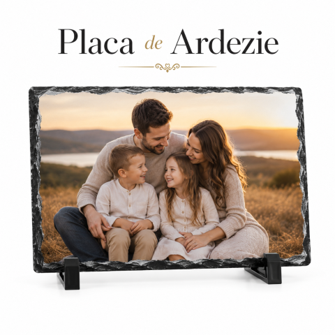 TABLOURI PE PIATRA - Placa de Ardezie Personalizata cu Poza - Tablou pe Piatra 15x20cm