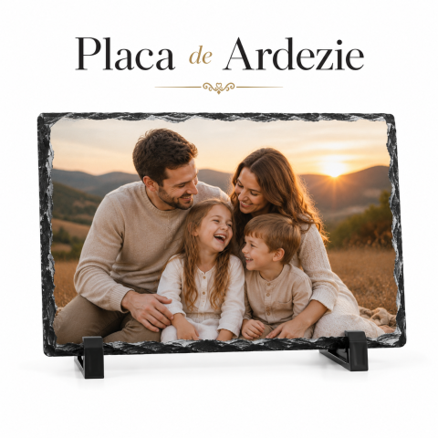 TABLOURI PE PIATRA - Placa de Ardezie Personalizata cu Poza - Tablou pe Piatra 20x30cm