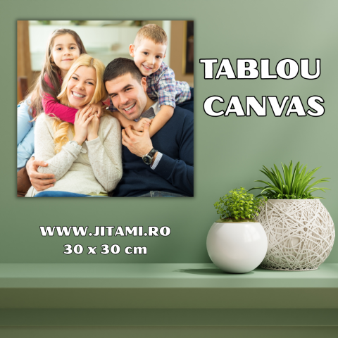 TABLOURI CANVAS PERSONALIZATE - Tablou Canvas Personalizat 30x30 cm – Amintiri Unice Imprimate pe Pânză Premium