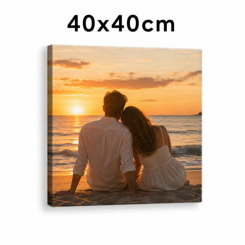 TABLOURI CANVAS PERSONALIZATE - Tablou Canvas Personalizat 40x40 cm – Amintiri Pretioase pe Panza
