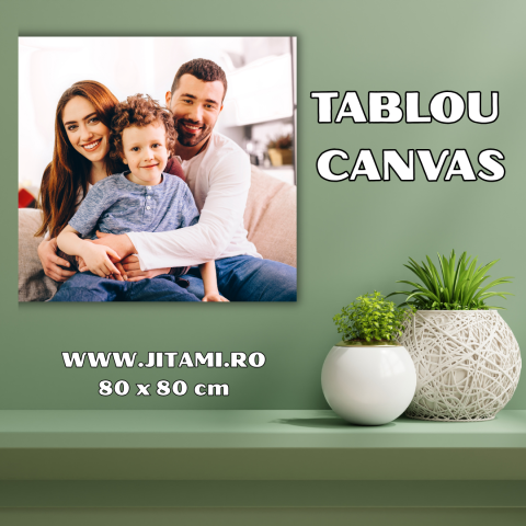 TABLOURI CANVAS PERSONALIZATE - Tablou Canvas Personalizat 80x80 cm – Decor Premium de Impact pentru Casa Ta