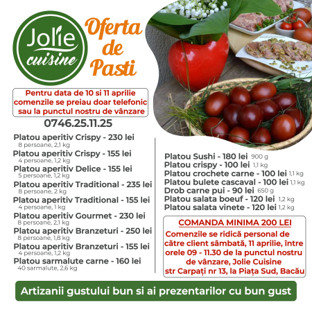 Platouri Reci - Oferta de Pasti 2026 (comenzi doar telefonic)