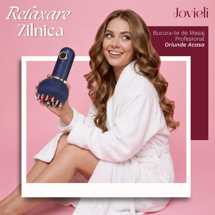 Aparat de Masaj Profesional 4in1, Dispozitiv pentru Masaj cu Caldura si Electrostimulare, Masaj Anticelulitic, Masaj Relaxare, 9 Niveluri Intensitate, Terapie Lumina Rosie, Vibratie [5]